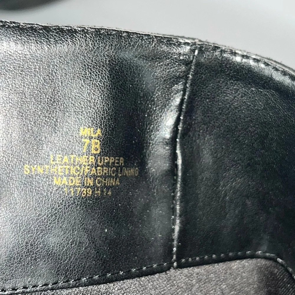 RALPH LAUREN Mila Black Leather Equestrian Boot size 7B - Picture 8 of 10